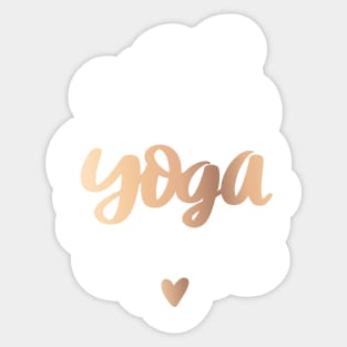 Eat Sleep Yoga Repeat Golden Inspirational Quote Sticker